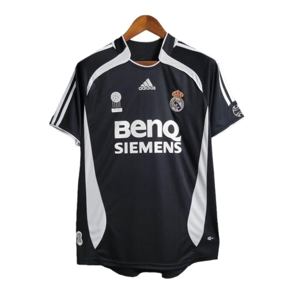 Camisa Real Madrid 2006/2007 - Retrô Adidas - Preta com detalhes em branco