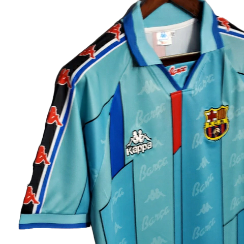 Camisa Barcelona 1996/1997 - Retrô Kappa - Azul Clara