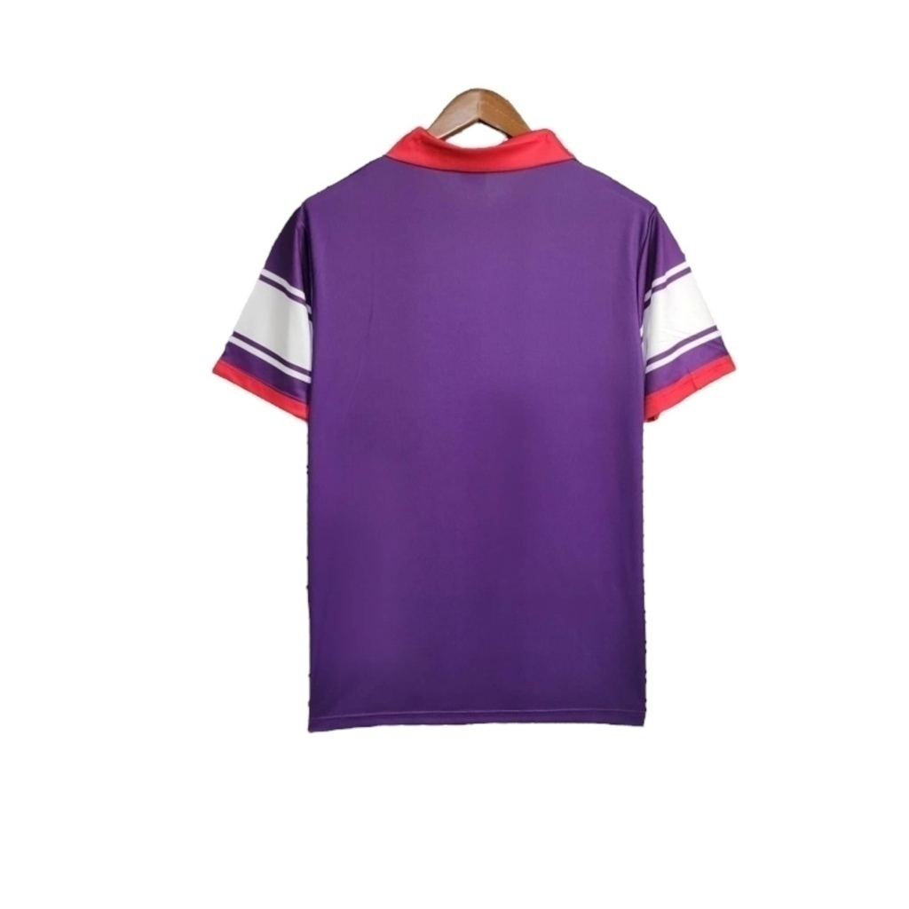 Camisa Fiorentina I 1984/1985 - Retrô Ennere - Roxa com detalhes em branco e vermelho