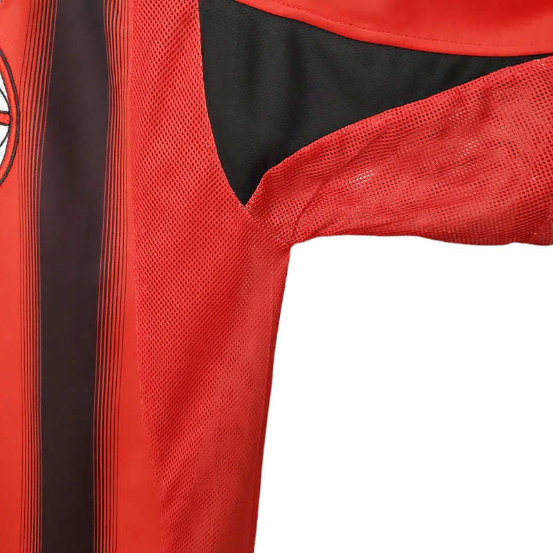 Camisa AC Milan 2004/2005 - Retrô Adidas - Vermelha e Preta
