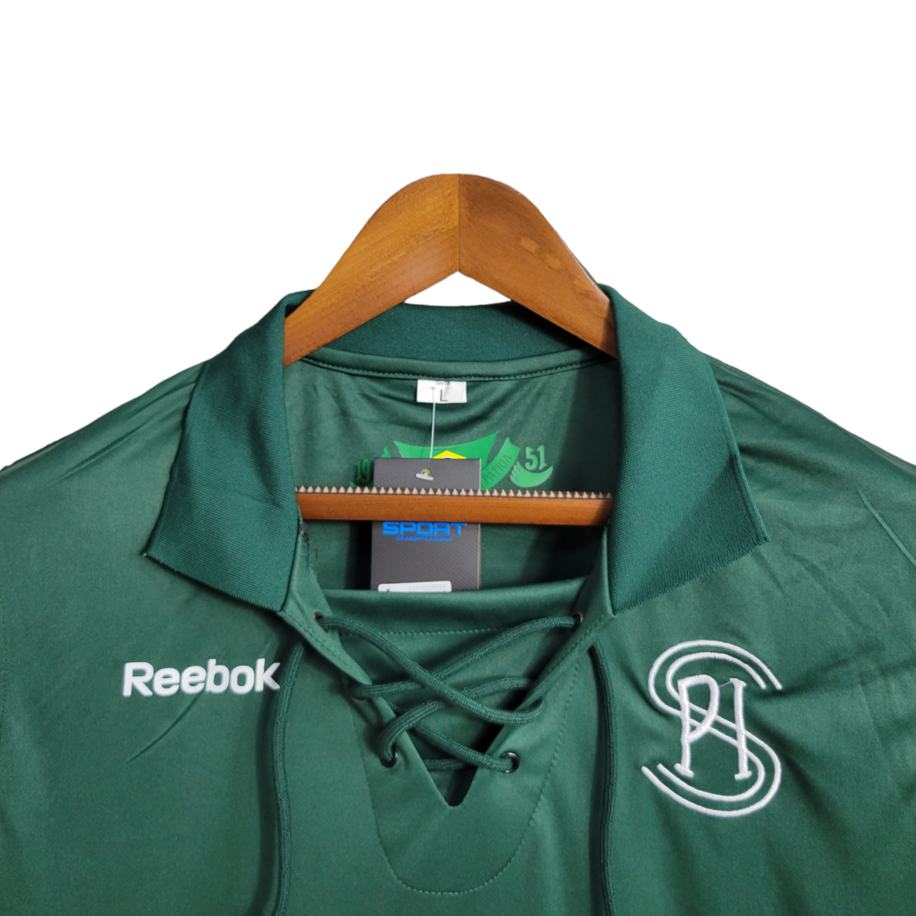 Camisa Cruzeiro II Edição Especial Palestra 2011 - Retrô - Verde e branco com Patrocínio Banco BMG