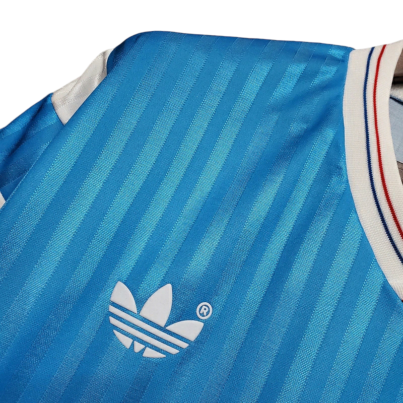 Camisa Marseille 1990 - Retrô Adidas - Azul