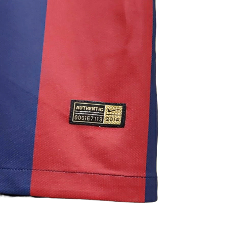 Camisa Barcelona I 2014/2015 - Retrô Nike - Azul e Grená
