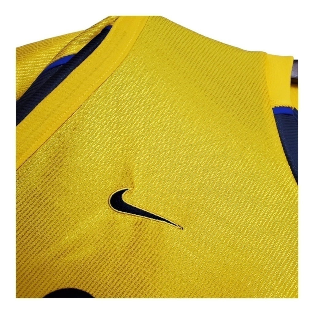 Camisa Arsenal II 1999/2000 - Retrô Nike - Amarela com detalhes em azul