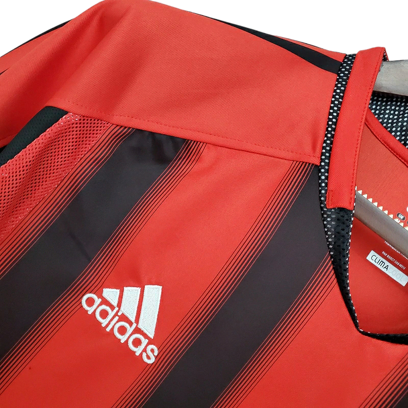 Camisa AC Milan 2004/2005 - Retrô Adidas - Vermelha e Preta