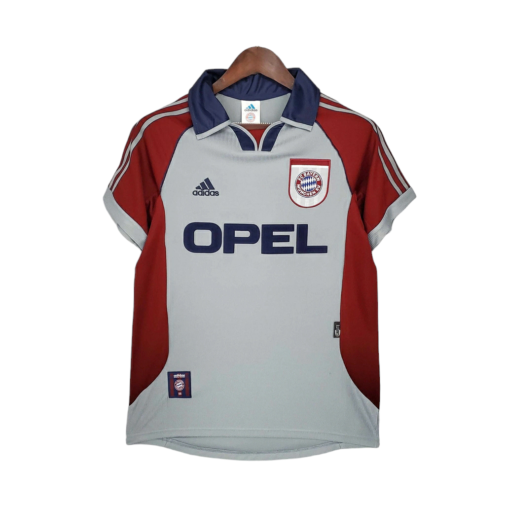 Camisa Bayern Munich 1998/1999 - Retrô Adidas - Vermelha e cinza