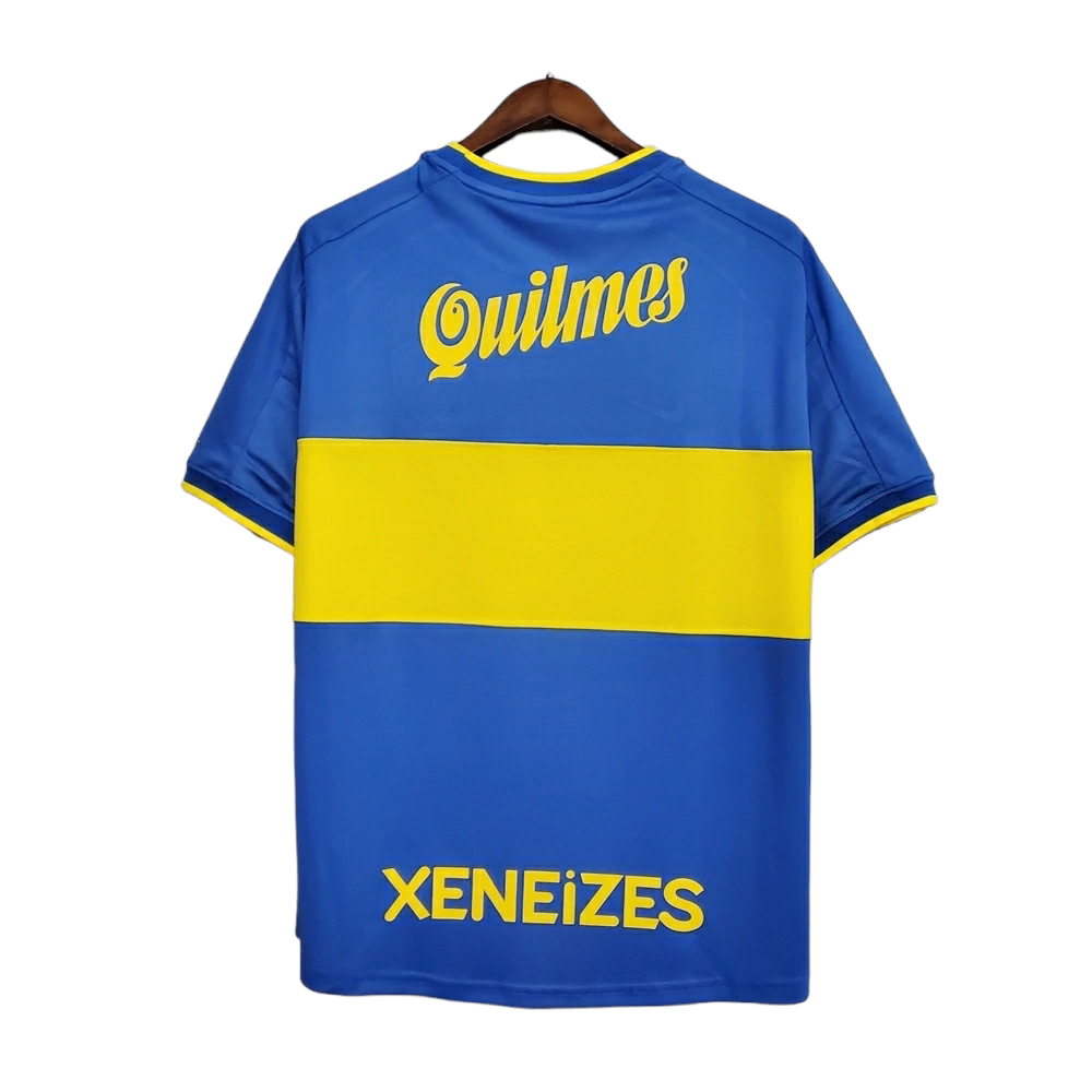 Camisa Boca Juniors I 1999/2000 - Retrô Nike - Azul com detalhes em amarelo