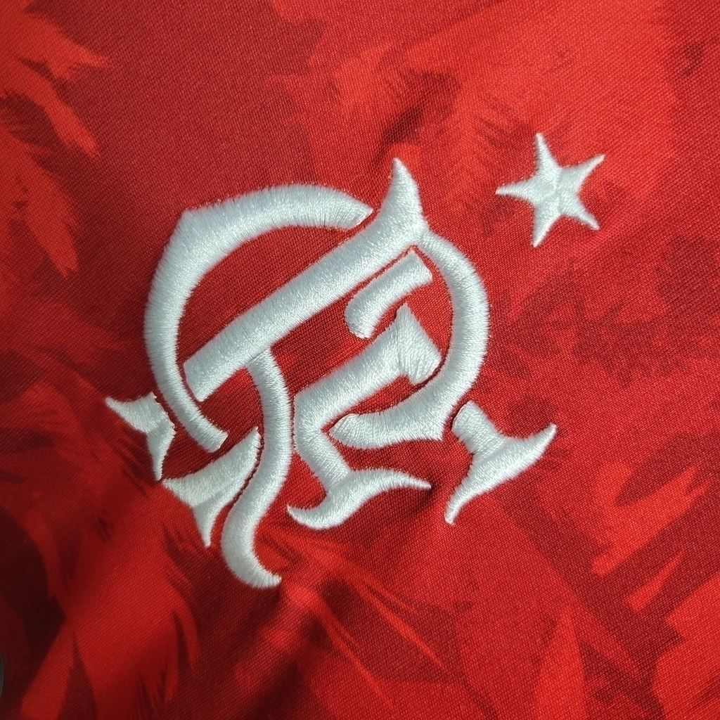 Camisa Flamengo I 2014 - Retrô Adidas - Vermelha com detalhes em preto e branco
