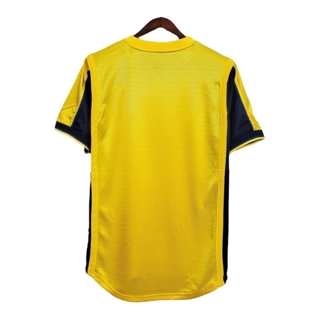 Camisa Arsenal II 1999/2000 - Retrô Nike - Amarela com detalhes em azul