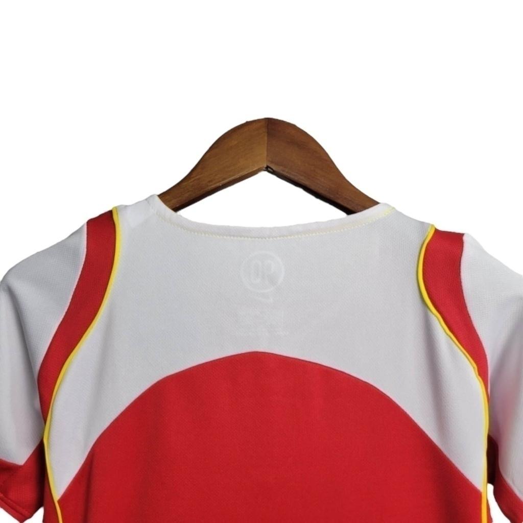 Conjunto Infantil Arsenal I 2004/2005 - Retrô Nike - Vermelho com detalhes em branco e amarelo