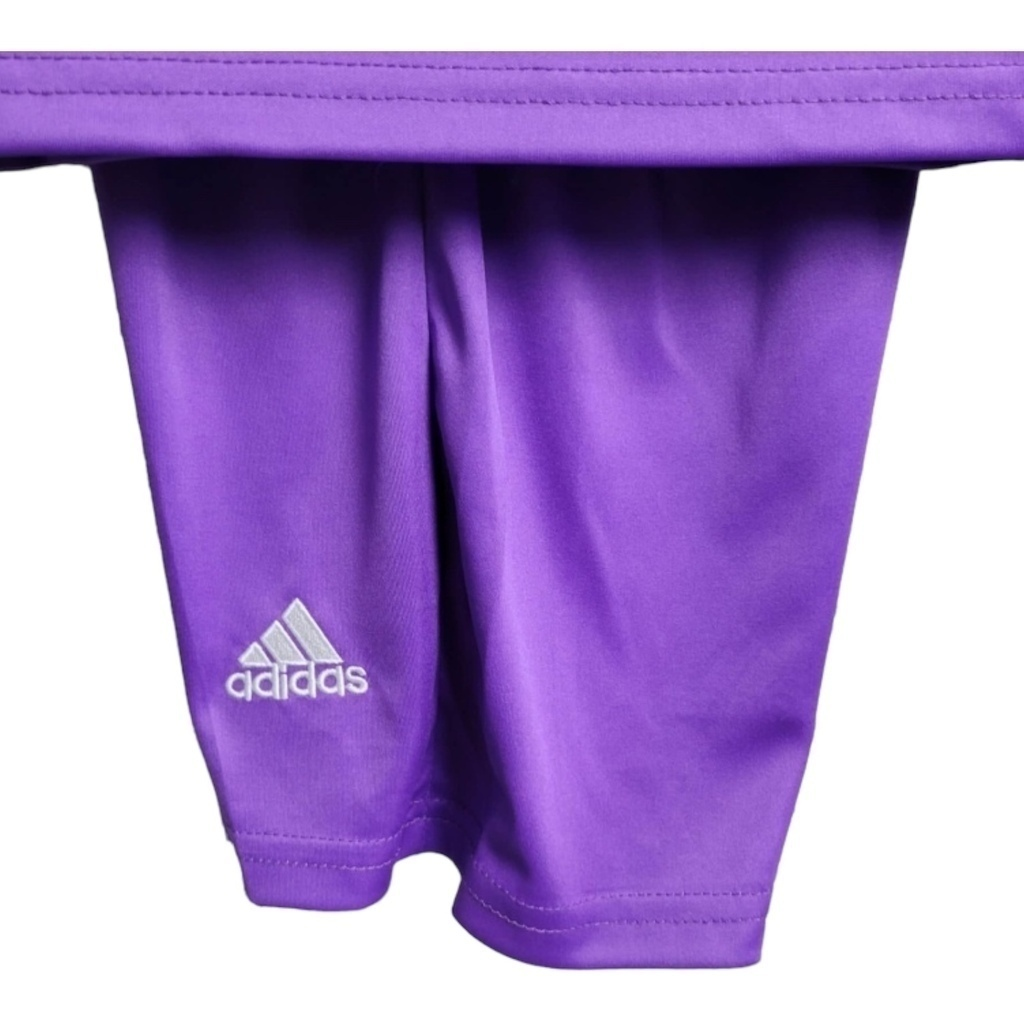 Conjunto Infantil Real Madrid II 2016/2017 - Retrô Adidas - Roxo com detalhes em branco