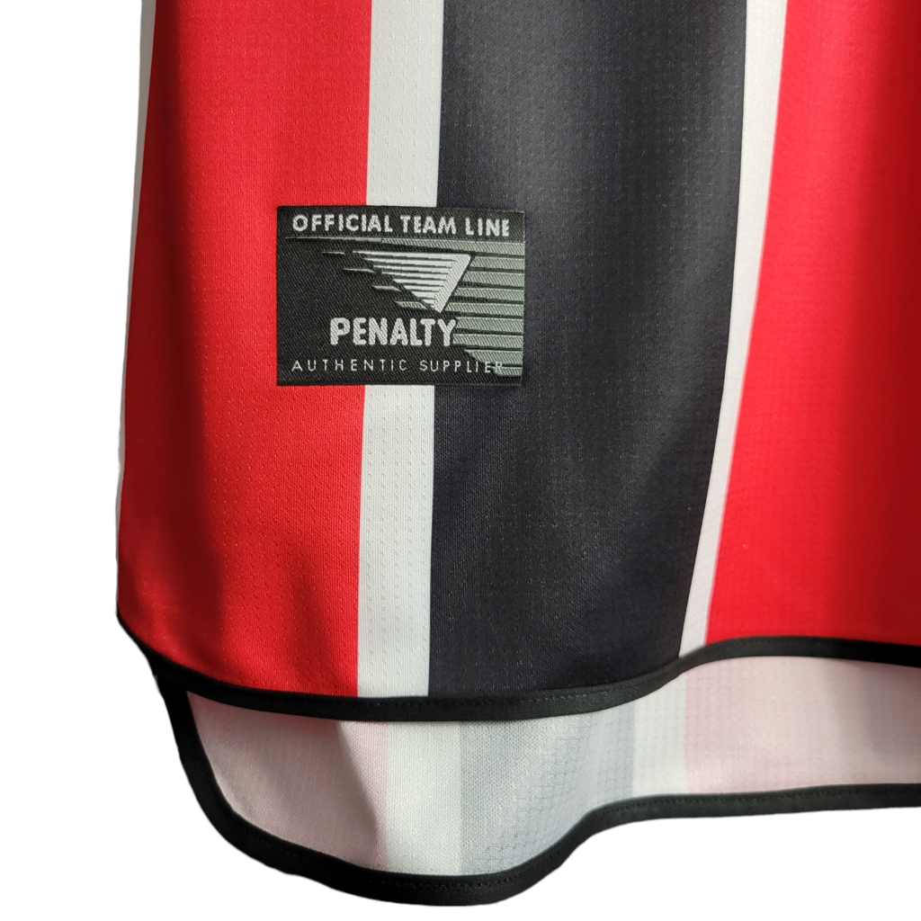 Camisa São Paulo II 2000 - Retrô Penalty - Tricolor com símbolo da Motorola