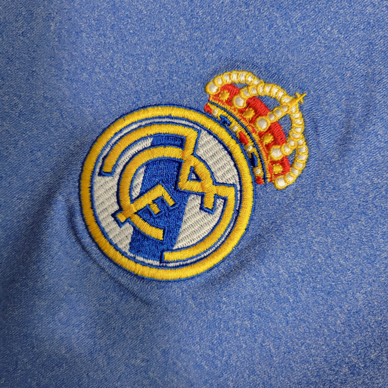 Camisa Real Madrid II 2013/2014 - Retrô Adidas - Azul com detalhes em branco