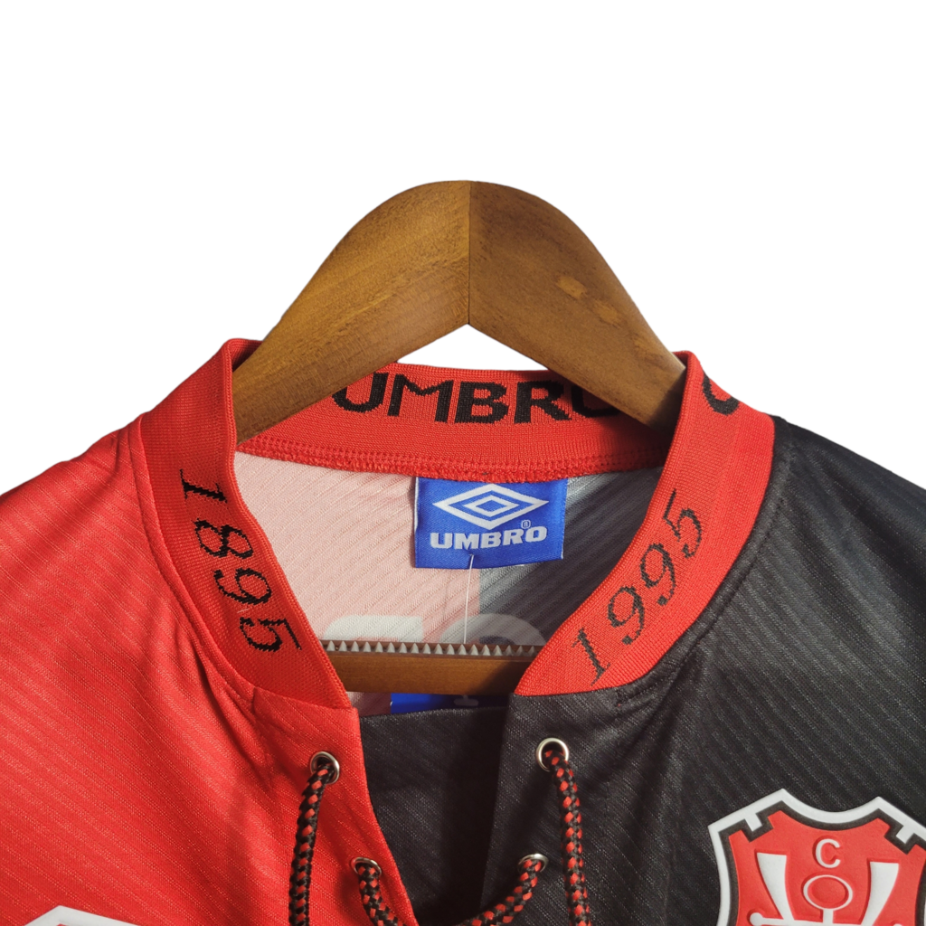 Camisa Flamengo II 1994 - Retrô Umbro - Vermelha e preta