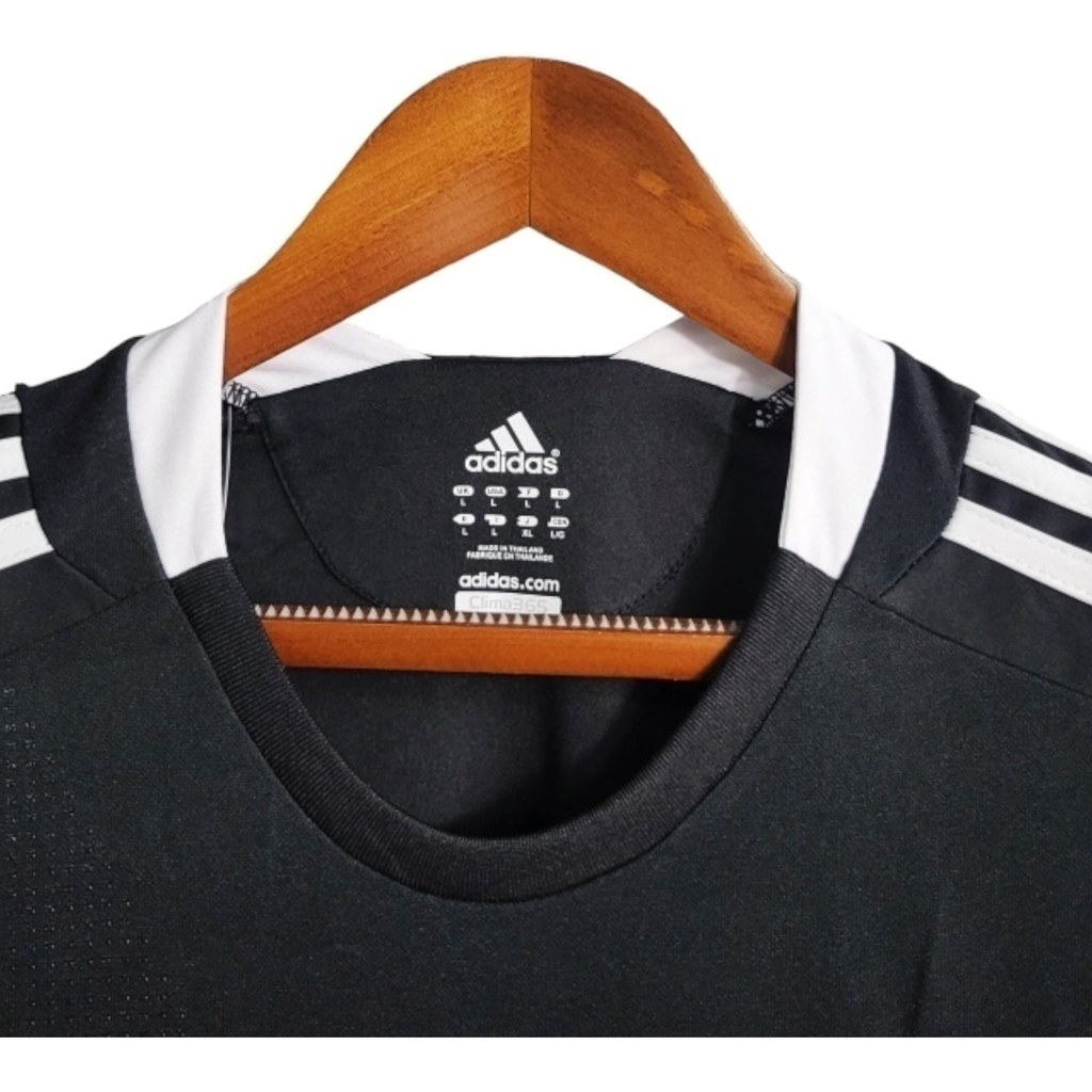 Camisa Real Madrid II 2008/2009 - Retrô Adidas - Preta com detalhes em branco