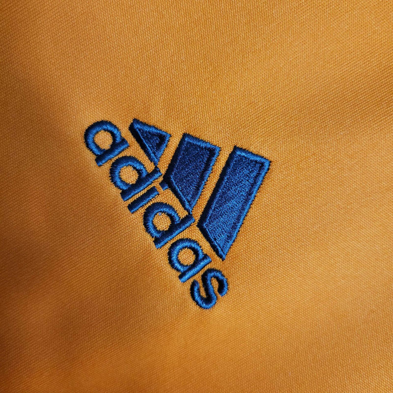 Camisa Real Madrid II 2013/2014 - Retrô Adidas - Laranja com detalhes em cinza