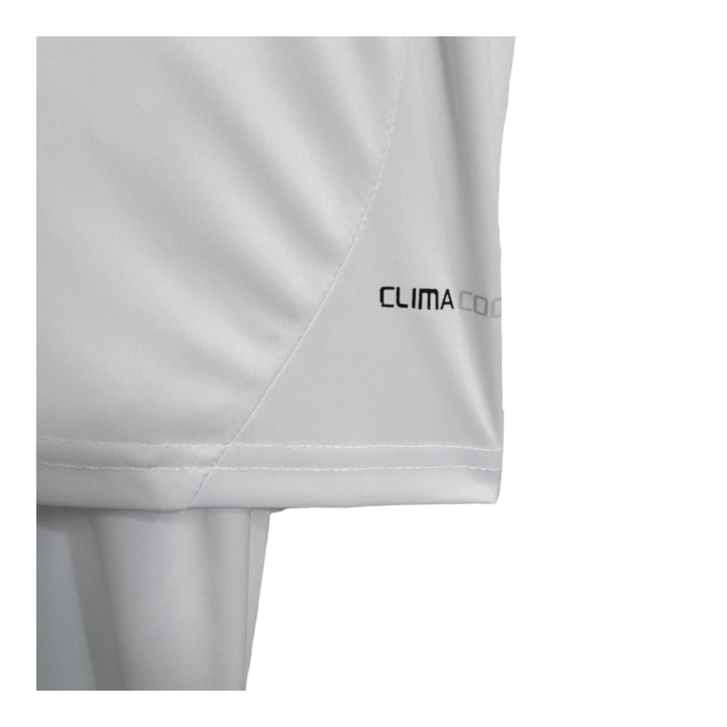 Conjunto Infantil Real Madrid I 2011/2012 - Retrô Adidas - Branco com detalhes em dourado