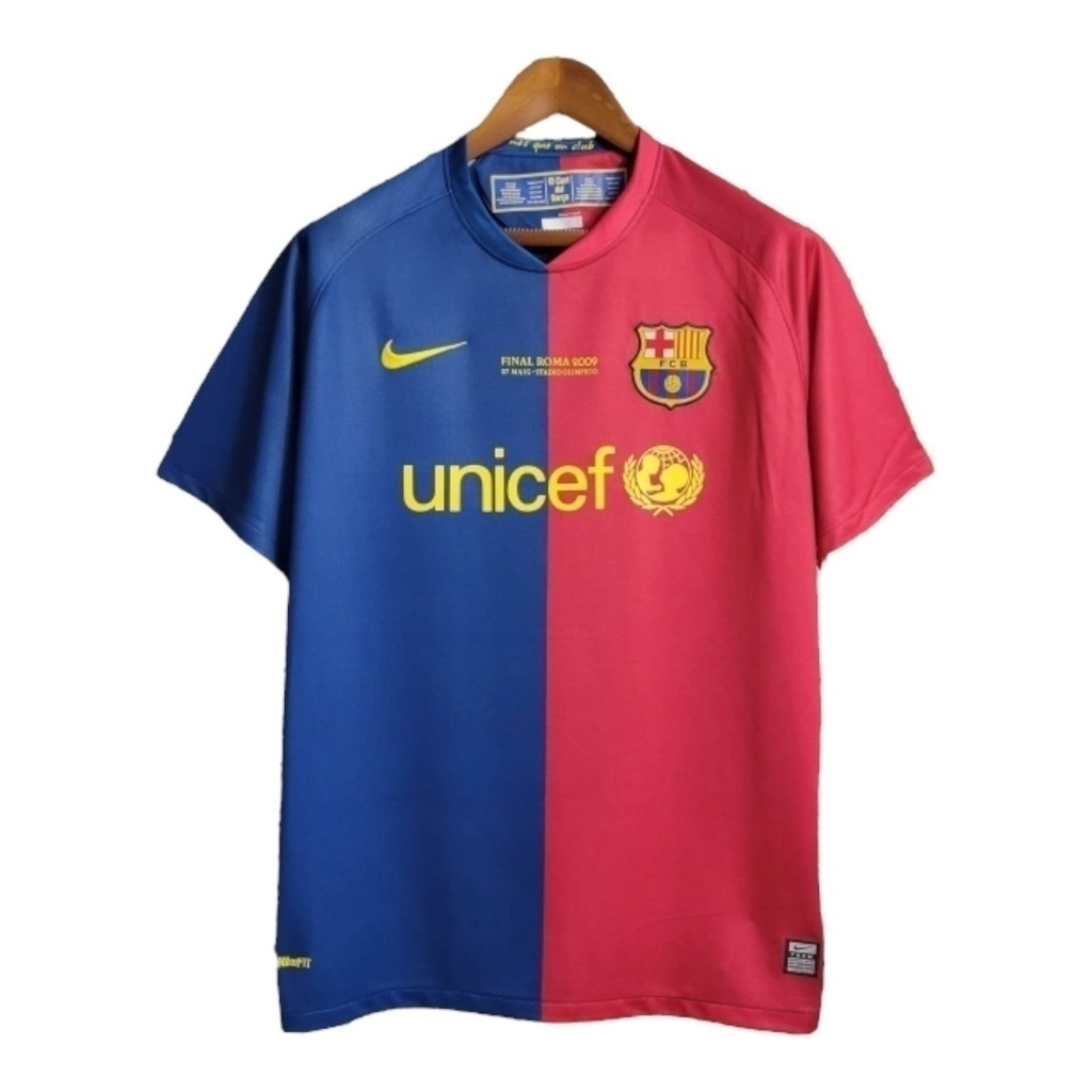 Camisa Barcelona I 2008/2009 - Retrô Nike - Vermelha e azul
