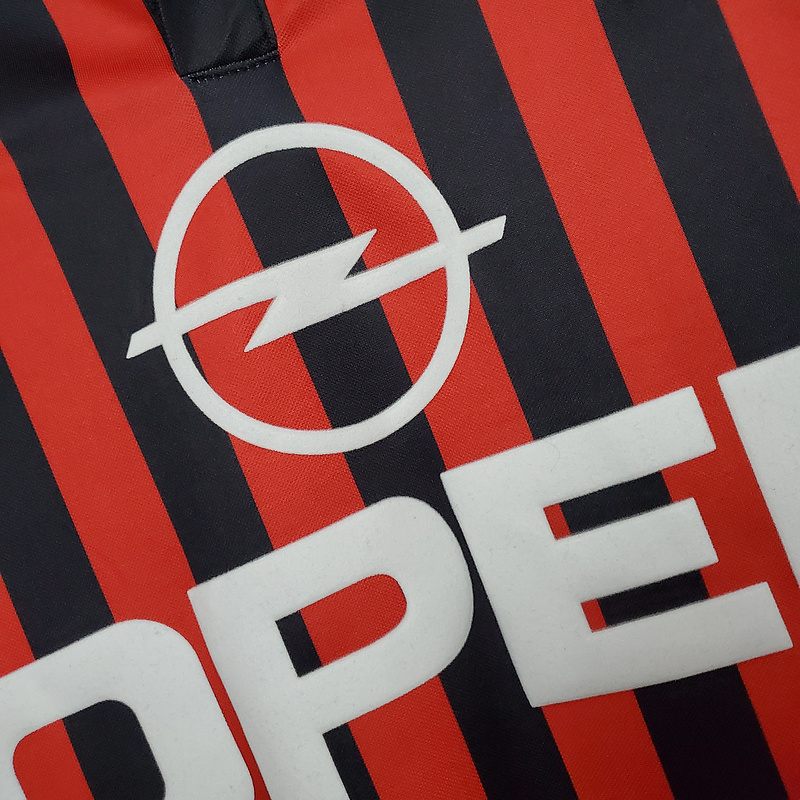 Camisa AC Milan I 1999/2000 - Retrô Adidas - Vermelha e preta