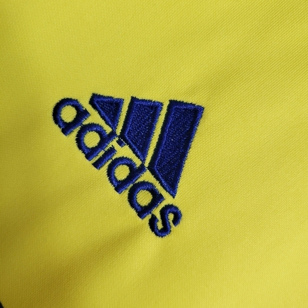 Camisa Flamengo II 2017 - Retrô Adidas - Amarela com detalhes em azul