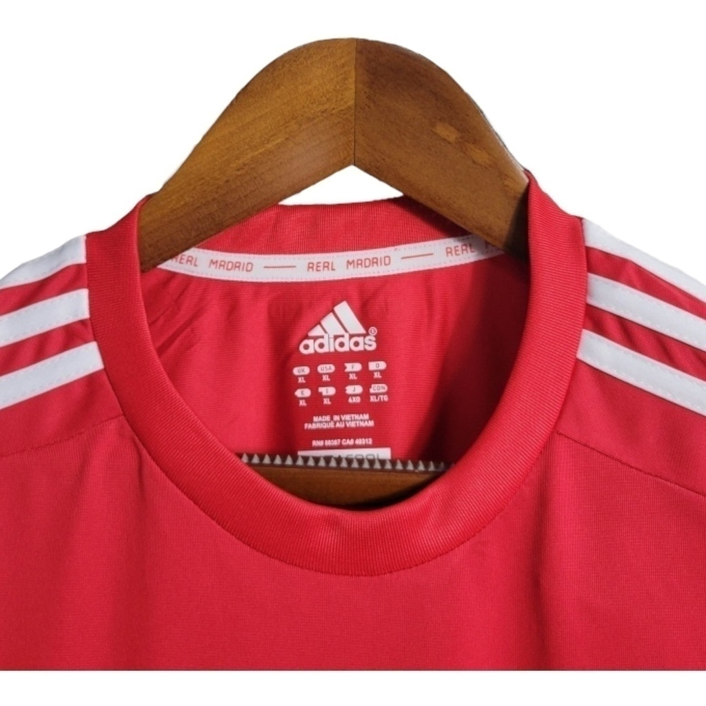 Camisa Real Madrid II 2011/2012 - Retrô Adidas - Vermelha com detalhes em branco