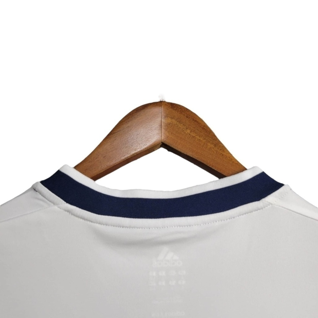 Camisa Los Angeles Galaxy II 2012 - Retrô Adidas - Branca com detalhes em azul com todos os patrocínios