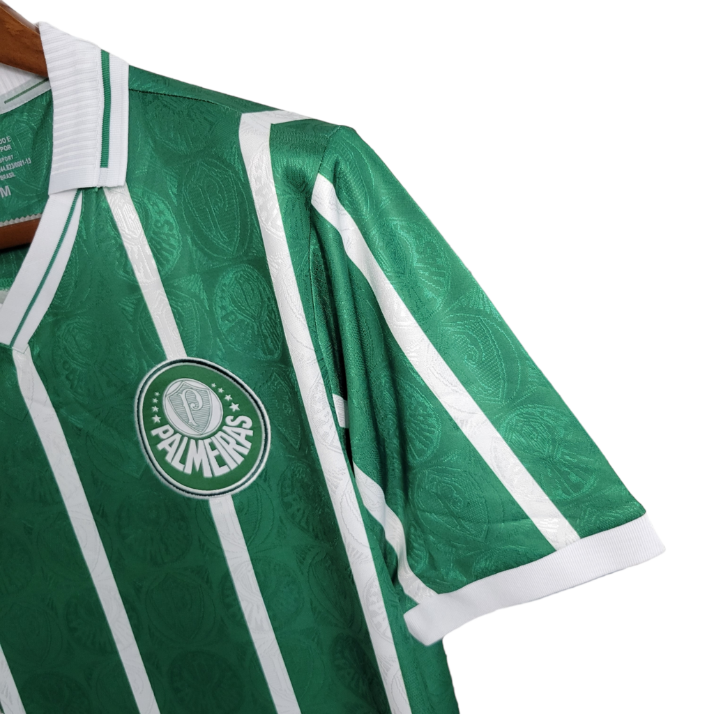 Camisa Palmeiras I 1993 - Retrô - Verde com listras em branco