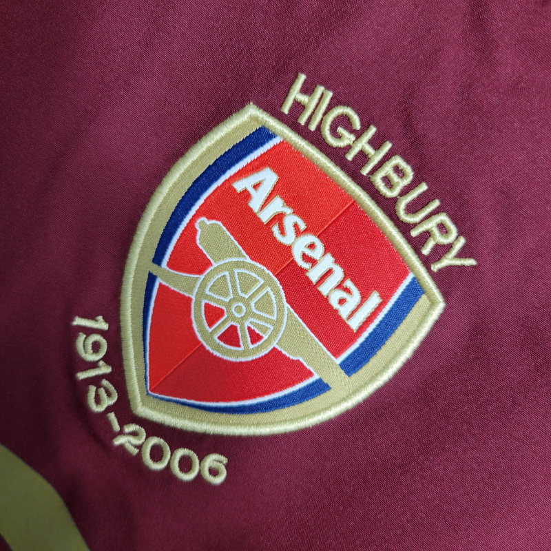 Camisa Arsenal I 2005/2006 Manga Longa - Retrô Nike - Vinho
