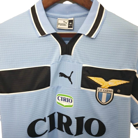 Camisa Lazio I 1999/2000 - Retrô Puma - Azul e preta