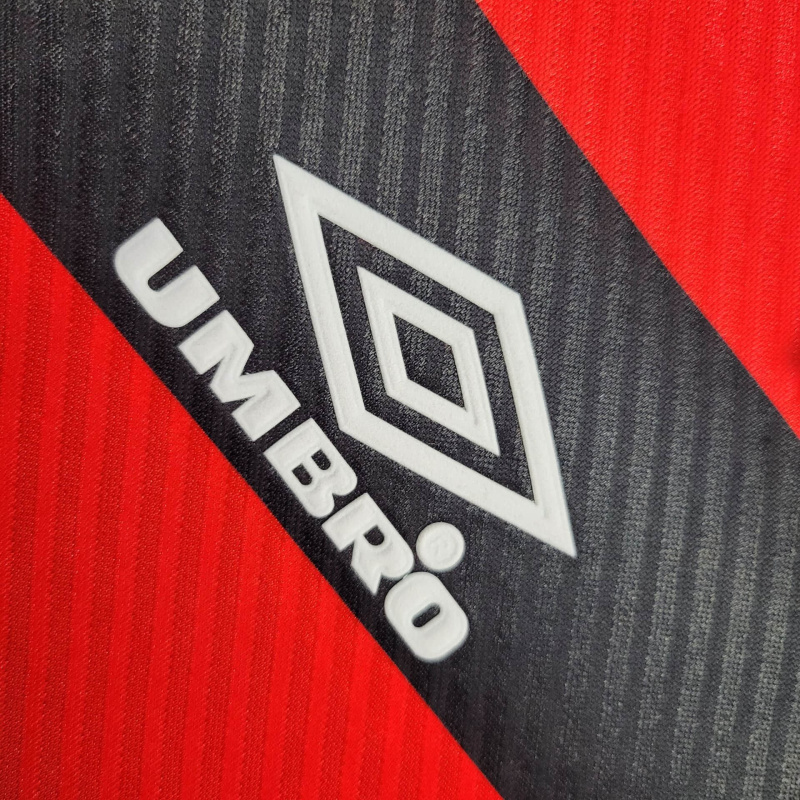 Camisa Flamengo I 1994/1995 Manga Longa - Retrô Umbro - Vermelha com listras pretas