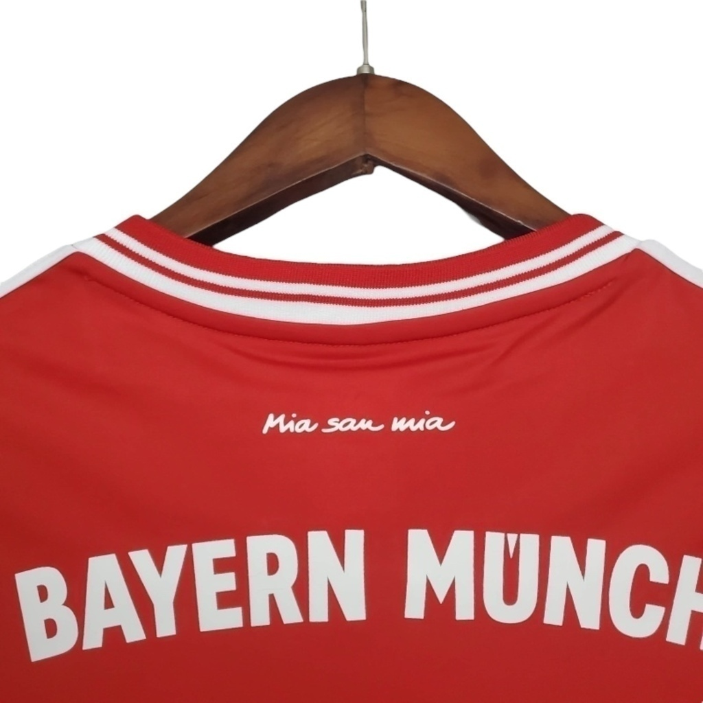 Camisa Bayern Munich I 2013/2014 Manga Longa - Retrô Adidas - Vermelha