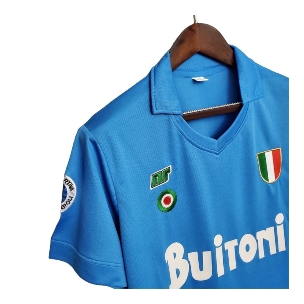 Camisa Napoli I 1987/1988 - Retrô Ennere - Azul