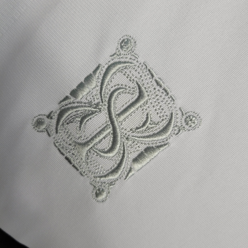 Camisa Real Madrid I 2009/2010 - Retrô Adidas - Branca com detalhes em preto e amarelo