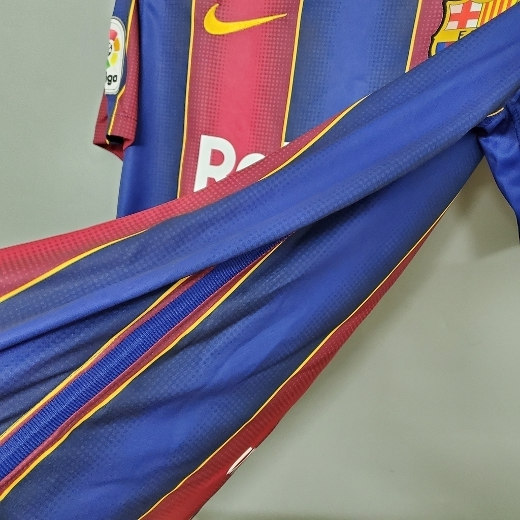 Camisa Barcelona I 2020/2021 - Retrô Nike - Azul e Grená