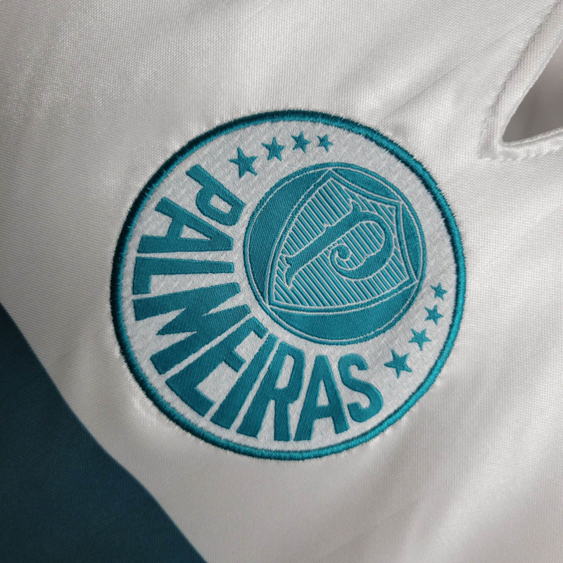 Camisa Palmeiras II 1997 - Retrô Reebok - Branca com detalhes em verde com patrocínio