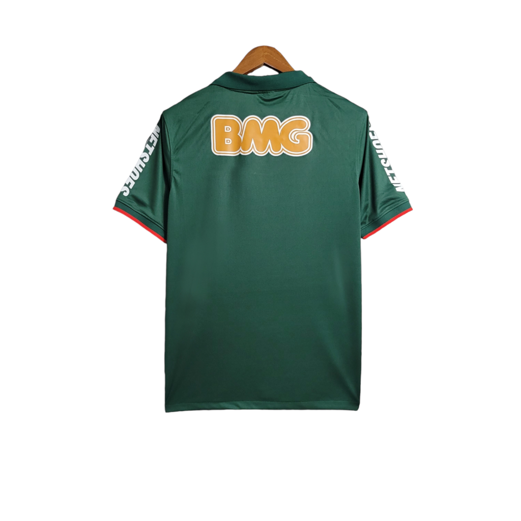 Camisa Cruzeiro II Edição Especial Palestra 2011 - Retrô - Verde e branco com Patrocínio Banco BMG