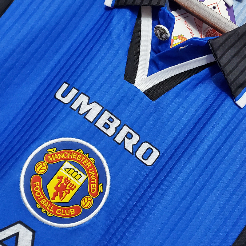 Camisa Manchester United 1996/1997 - Retrô Umbro - Azul