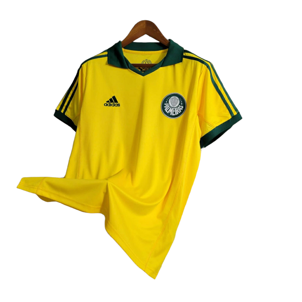 Camisa Palmeiras 2014 - Retrô Adidas - Amarela com detalhes em verde
