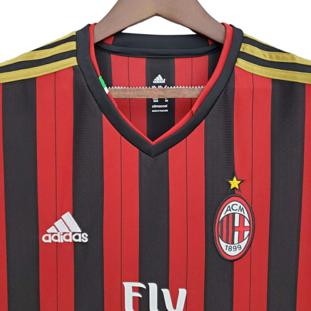 Camisa AC Milan 2013/2014 - Retrô Adidas - Vermelha e preta