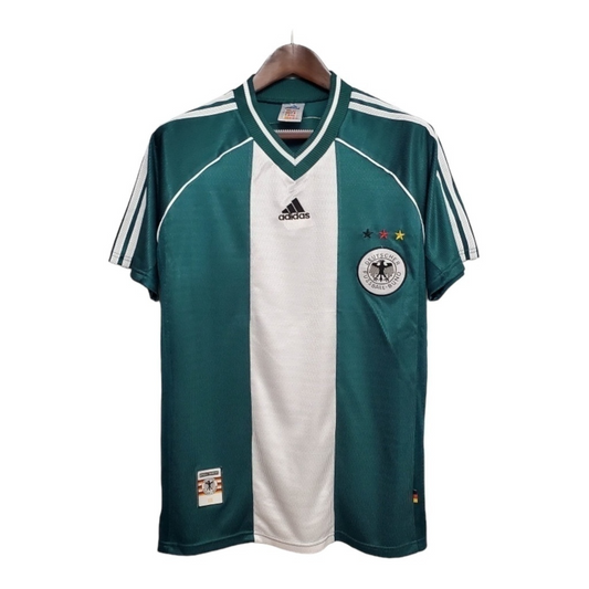 Camisa Seleção da Alemanha II 1998 - Retrô Adidas - Branca e verde