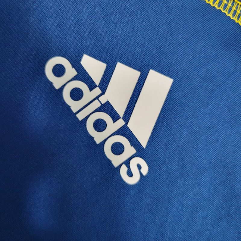 Camisa Los Angeles Galaxy II 2011/2012 Manga Longa - Retrô Adidas - Azul com detalhes em branco e amarelo