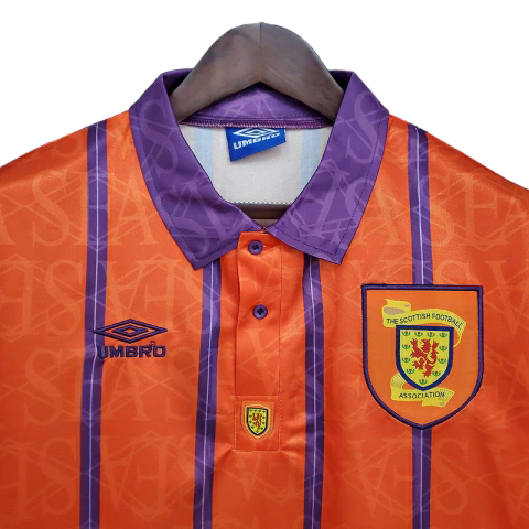 Camisa Seleção da Escócia 1994 - Retrô Umbro - Laranja
