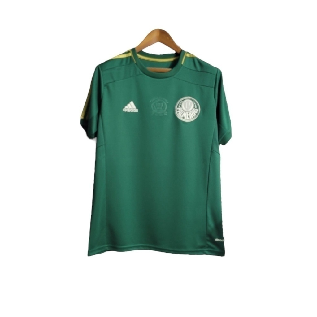 Camisa Palmeiras Edição Aniversário de 100 Anos 2014/2015 - Retrô Adidas - Verde com detalhes em dourado