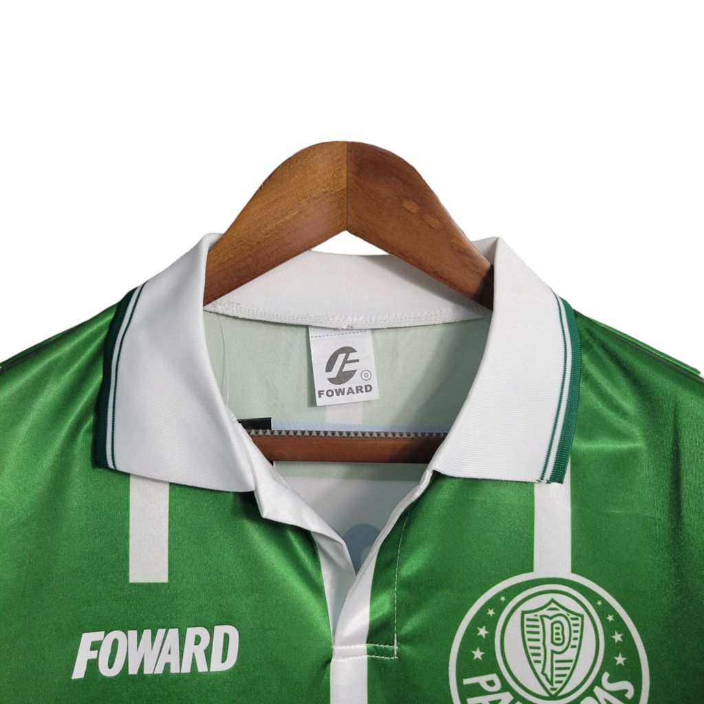 Camisa Palmeiras I 1993 - Retrô Foward - Verde com listras em branco