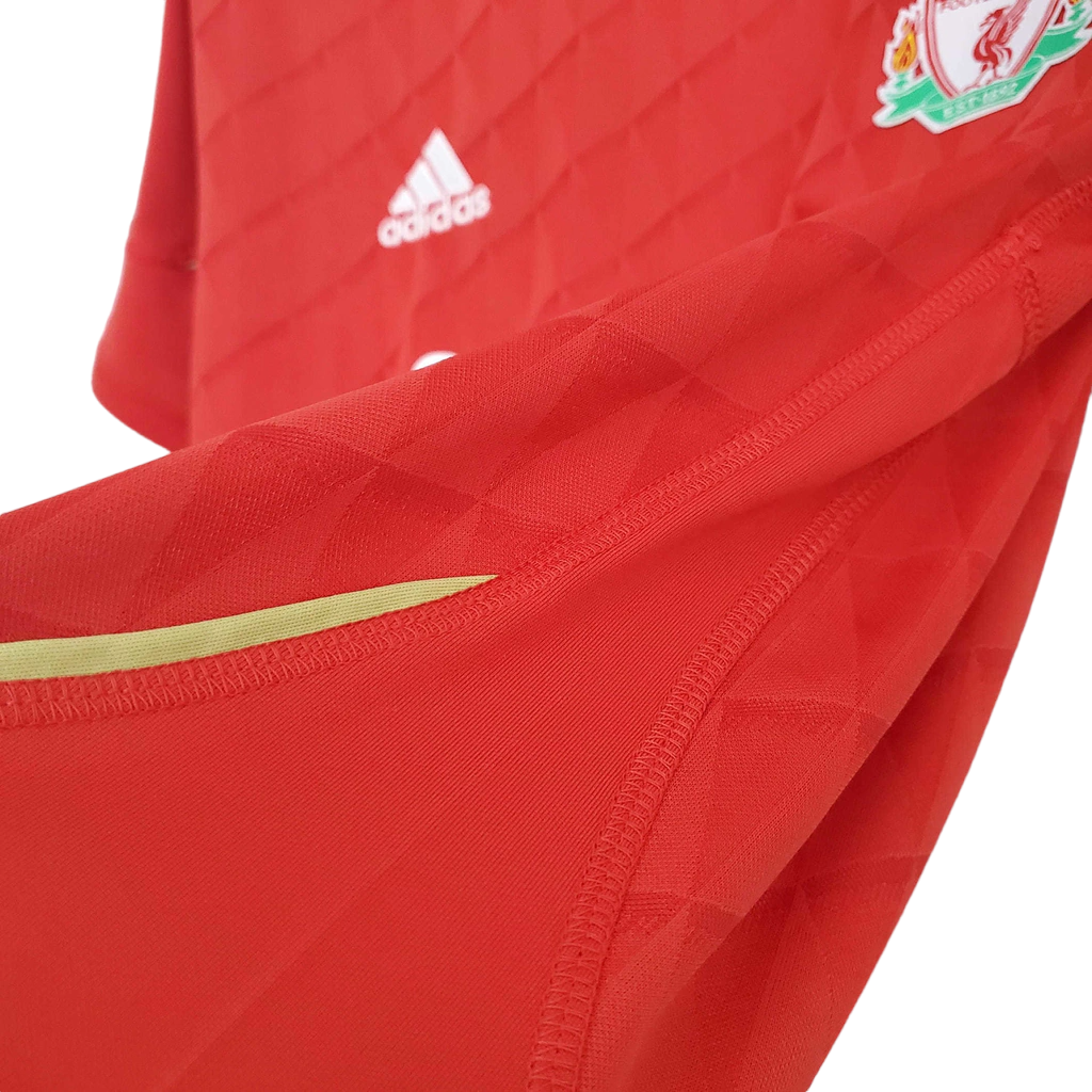 Camisa Liverpool I 2010/2011 - Retrô Adidas - Vermelha com detalhes em branco