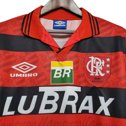 Camisa Flamengo I 1995 - Retrô Umbro - Vermelha e Preta