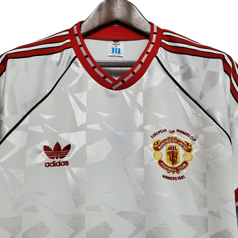 Camisa Manchester United 1991 - Retrô Adidas - Branca