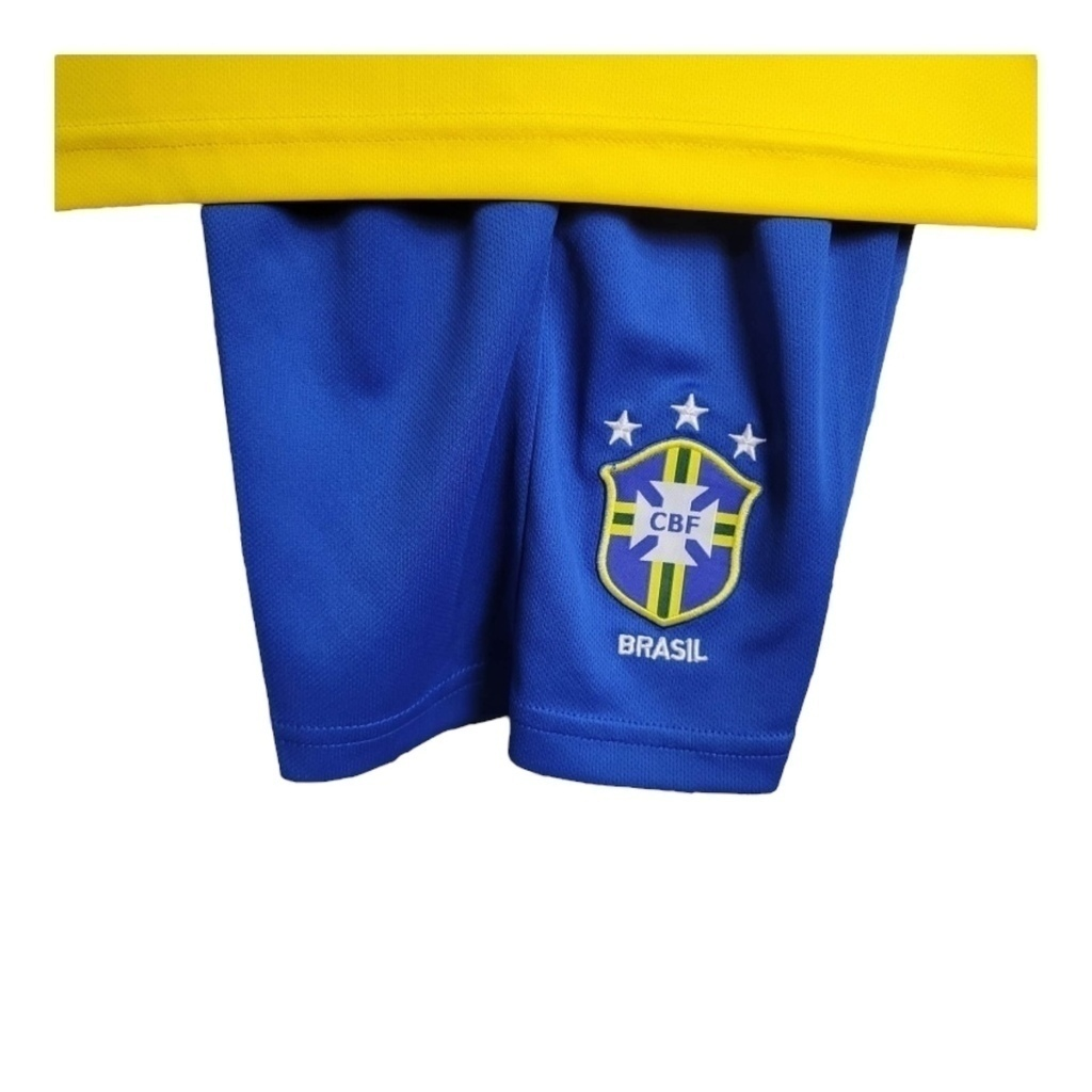 Conjunto Infantil Seleção Brasileira 1994 - Retrô Umbro - Amarelo
