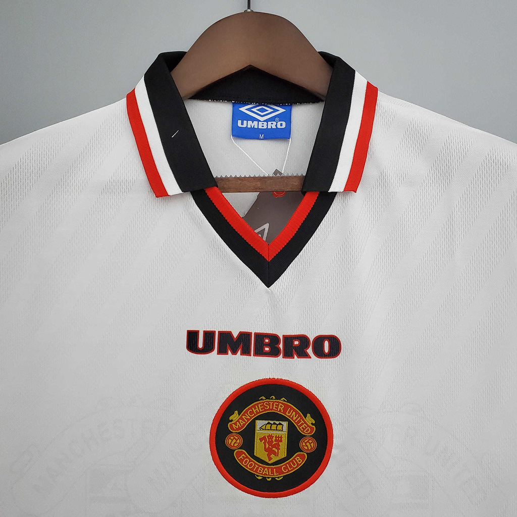 Camisa Manchester United 1996/1997 - Retrô Umbro - Branca