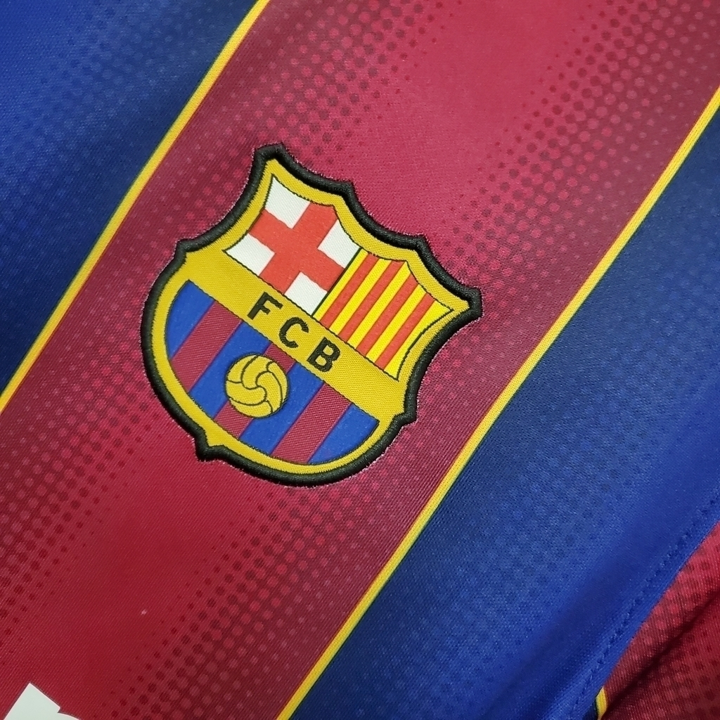 Camisa Barcelona I 2020/2021 - Retrô Nike - Azul e Grená